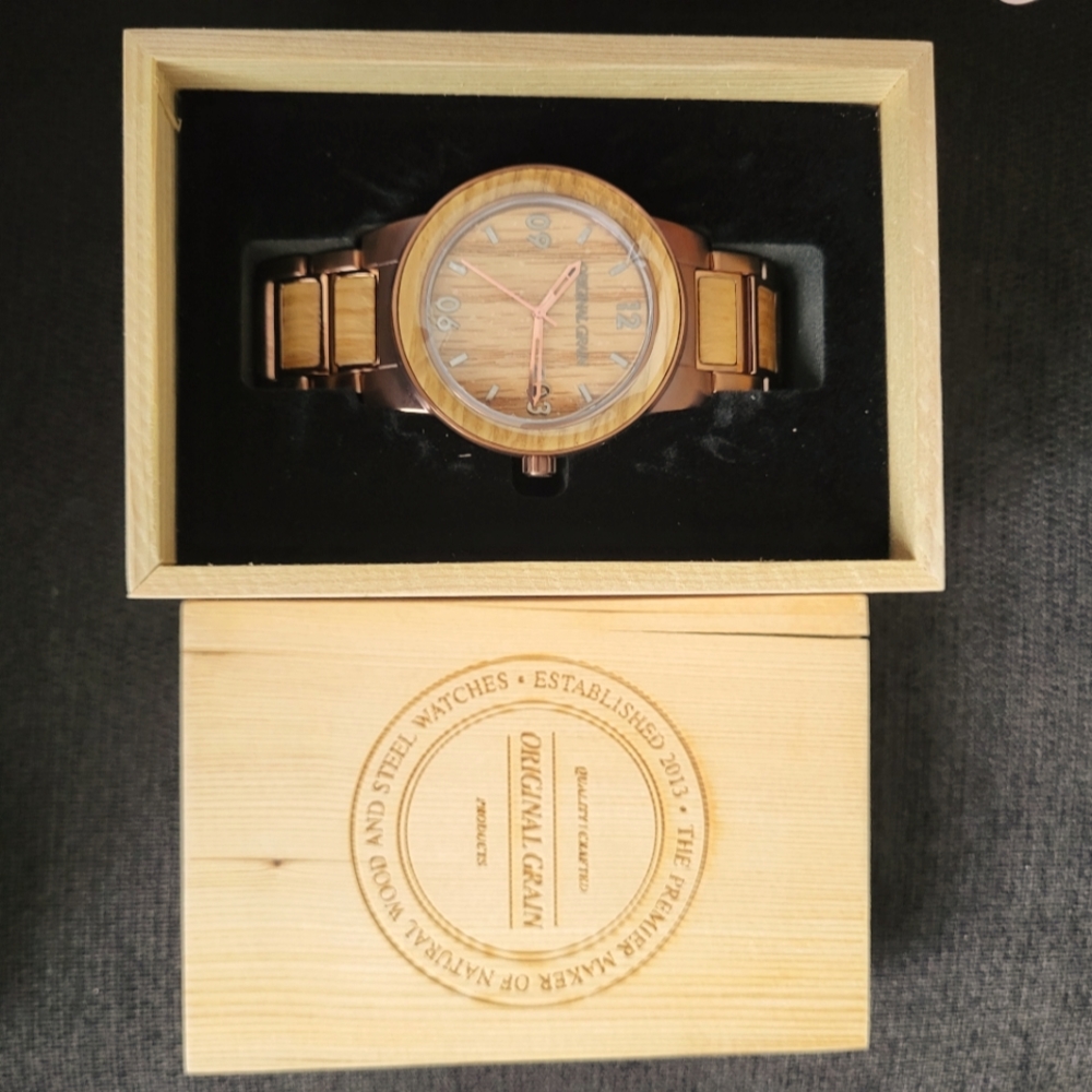 Original Grain Wood/Steel Watch